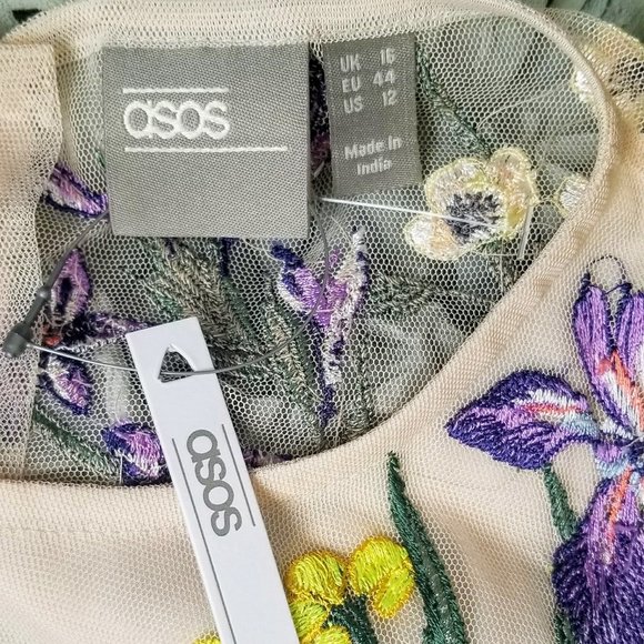 ASOS Blouson Sleeve Floral Dress 12 - Picture 5 of 16